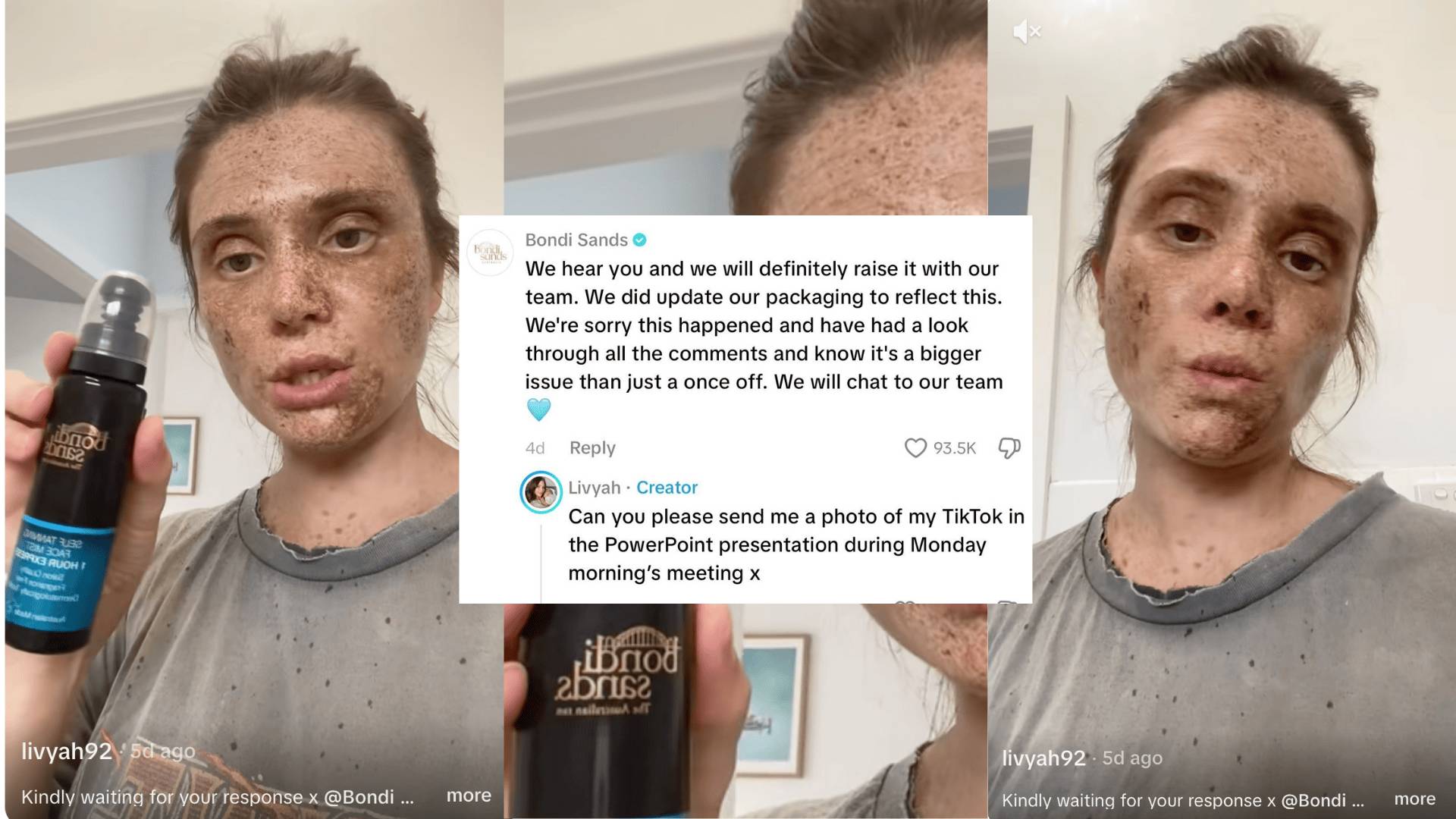 Bondi Sands says it has reworked self-tan packaging after viral TikTok complaint
